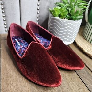 Birdies The Heron Velvet Loafers Garnet Maroon